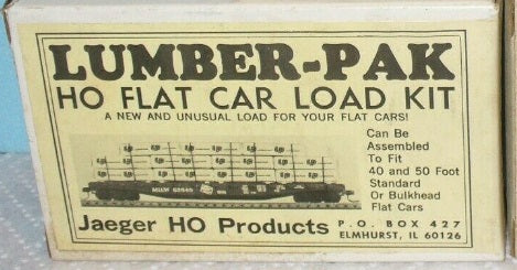 Jaeger HO Products 900 HO Louisiana-Pacific Lumber-Pak Flat Car Load Kit