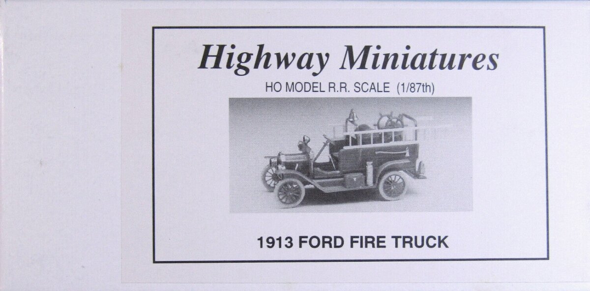 Jordan Products 208 HO Higway Miniatures 1913 Ford Fire Truck Model T Kit