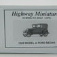 Jordan Products 236 HO Scale 1928 Model A Ford Sedan Kit