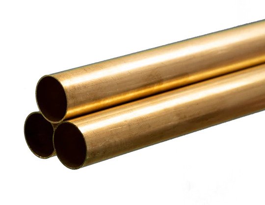 K&S 9117 17/32" x 0.014" x 36" Round Brass Tube (Pack of 3)