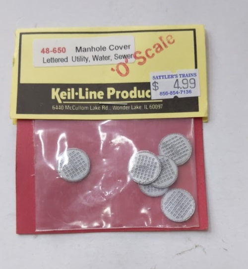 Keil-Line Products 48-650 O Manhole Cover 24 Dia Letterd for Utility Water Sewer