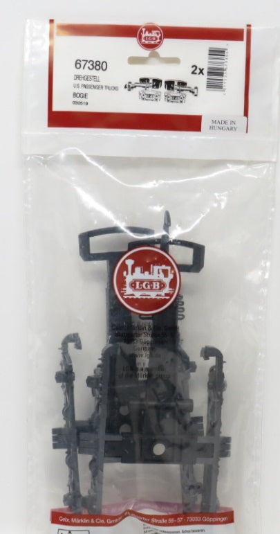 LGB 67380 G Scale Plastic U.S. Passeng Trucks for 3080-Series Coaches(Pack of 2)