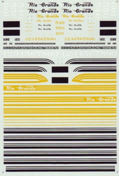 Microscale 60-56 N 1942-51 Rio Grande FT/F3/F7/PA-1/PB-1 Diesel Decal Sheet