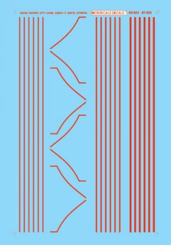 Microscale 60-623 N 1950 UP E Unit Diesels Striping Waterslide Decal Sheet