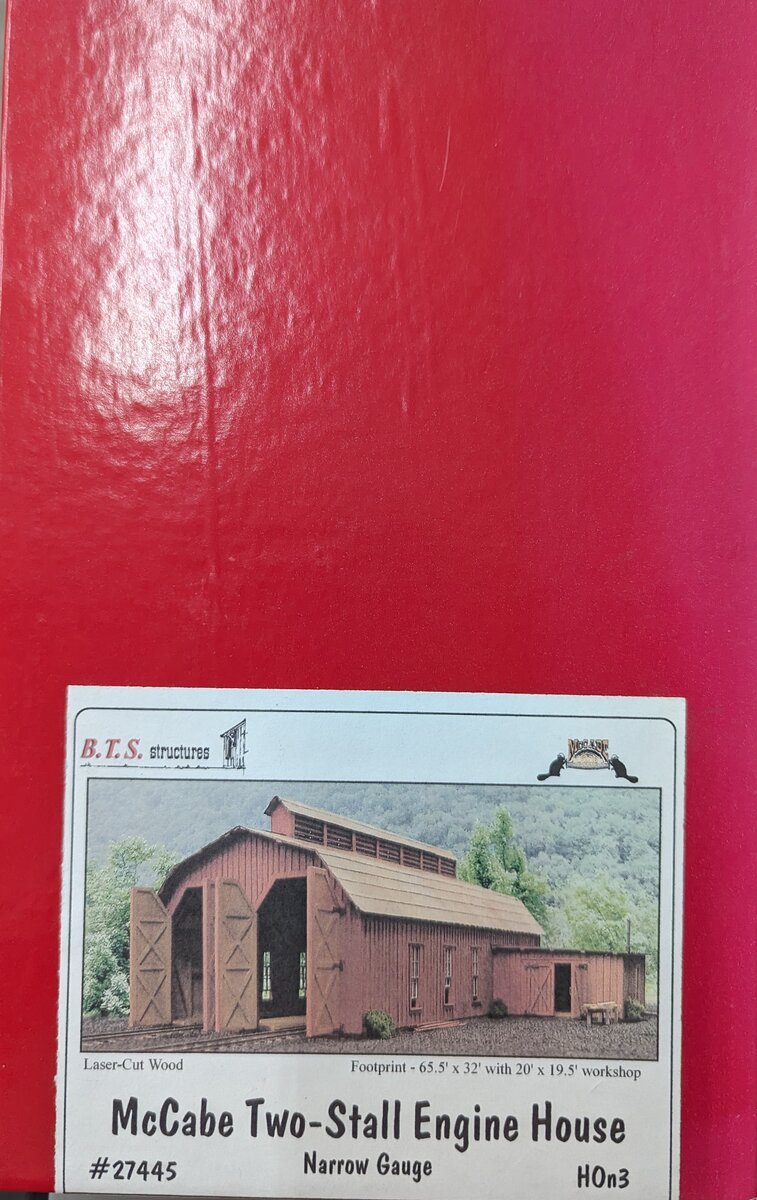 B.T.S. 27445 HOn3 McCabe Two Stall Engine House Building Kit (Laser-cut Wood)