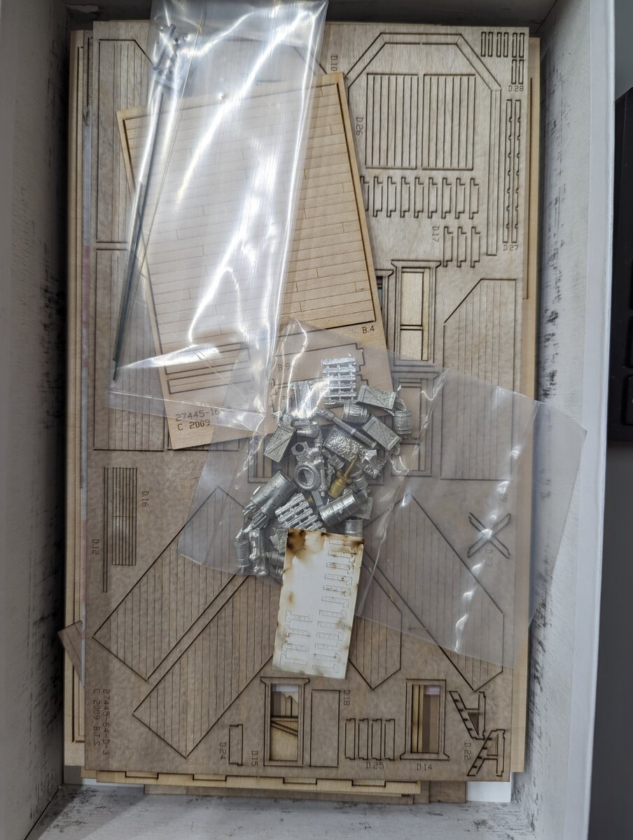 B.T.S. 27445 HOn3 McCabe Two Stall Engine House Building Kit (Laser-cut Wood)