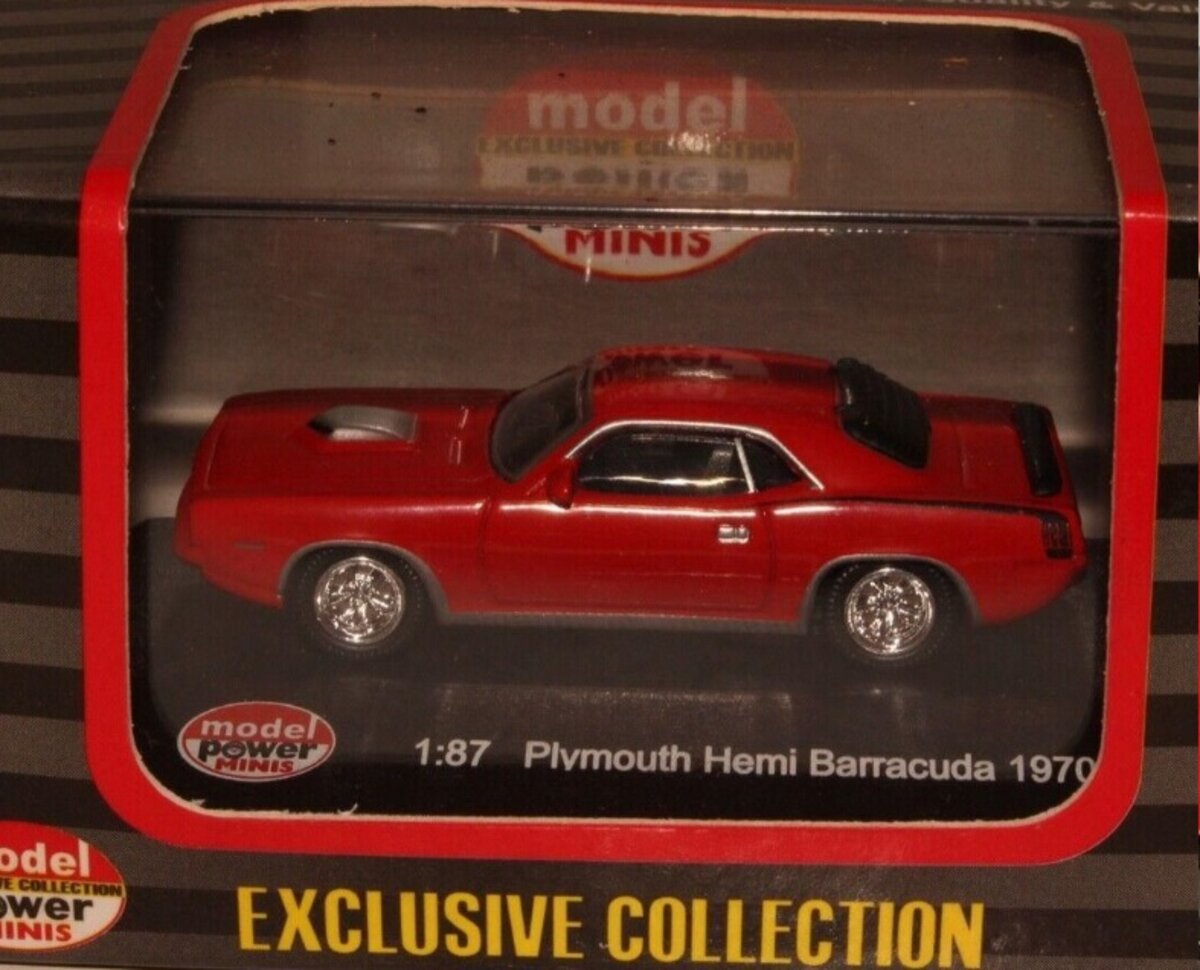Model Power 9451 1:85 Minis Red Plymouth Hemi Barracuda 1970