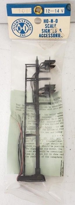 NJ International 1060 HO/N/O Lighted Railroad Signal Double Target