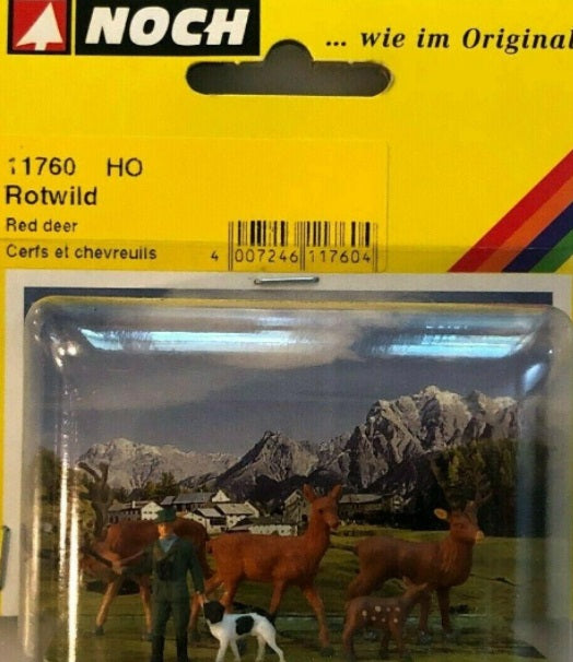 Noch 11760 HO Red Deer/Hunter w/ Dog