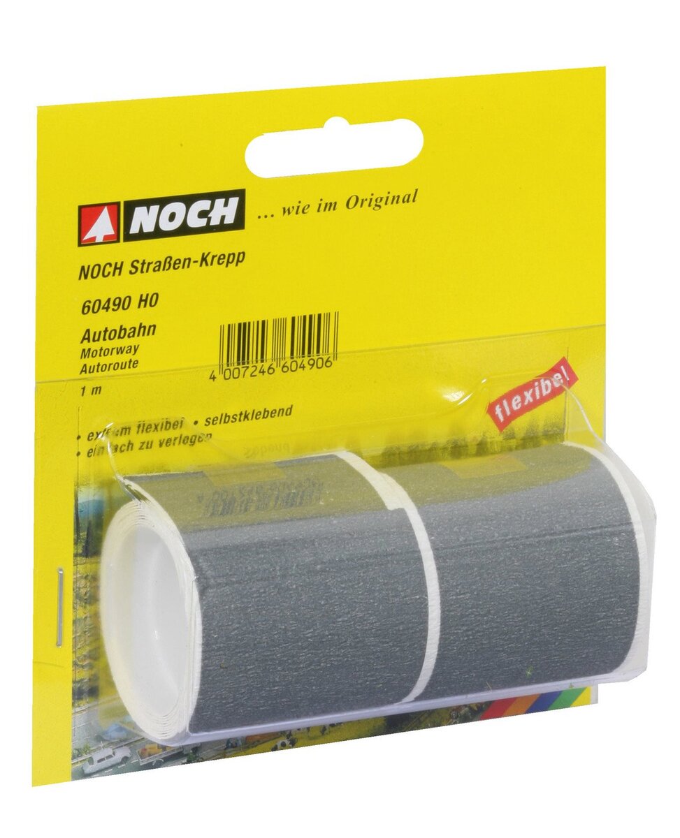 Noch 60490 HO Highway Flexible Roadway (Gray) - 39 x 2.9" 1m x 74mm (Pack of 2)