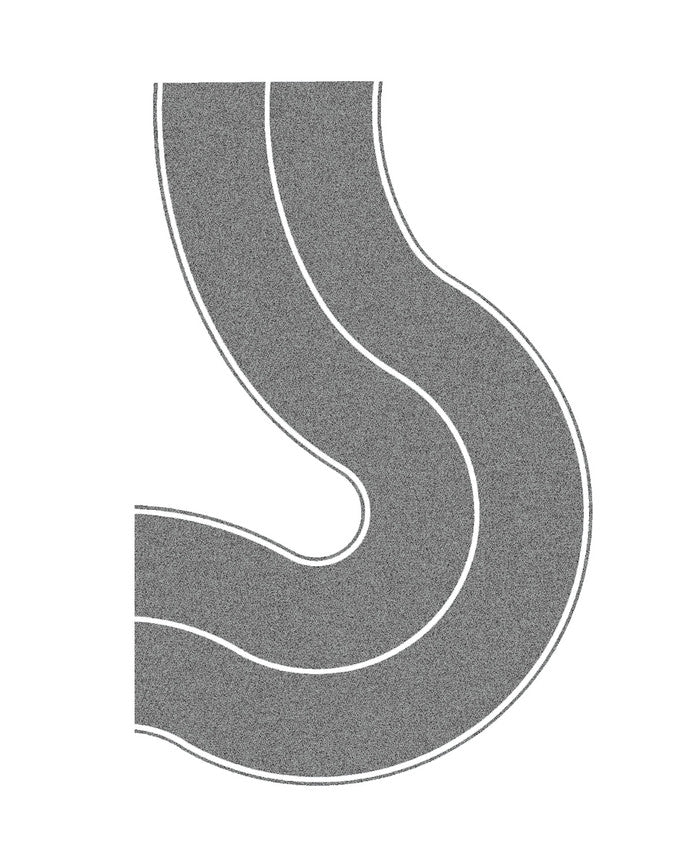 Noch 60704 HO Curve Highway Flexible Pavement (Gray) - 13/64" 8cm