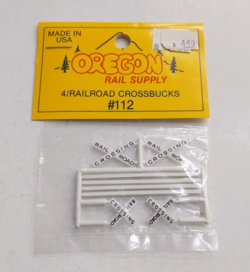 Oregon Rail Supply 112 HO Crossbuck (Set of 4)