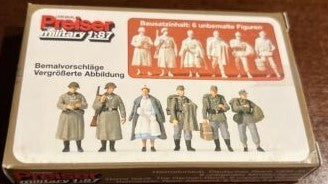 Preiser 16542 HO Unpainted German Reich Home Leave Figures (Set of 6)