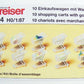 Preiser 17224 HO Shopping Carts With Goods Plastic Kit (Box of 10)