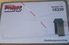 Preiser 18339 HO Sentry Post/Guard Shack w/Gate Plastic Model Kit
