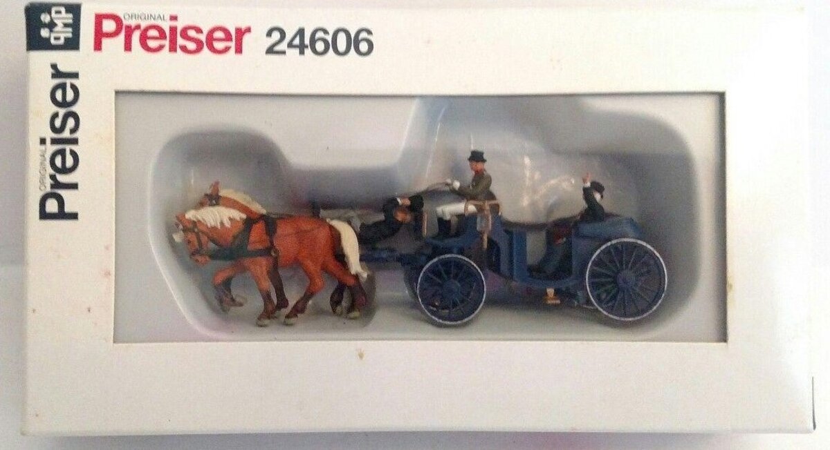 Preiser 24606 HO Prominent Personages in the Carriage Figures (Set of 4)