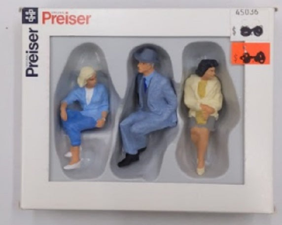 Preiser 45036 G Seated People Figures (Set of 3)