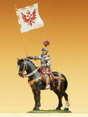 Preiser 52353 G Herold On Horseback with Banner Figure