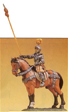 Preiser 52354 G Herold On Horsebak with Lance Figure