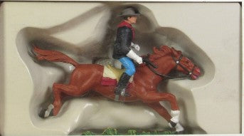 Preiser 54753 G US Soldier Riding on Horse with Revolver Figure