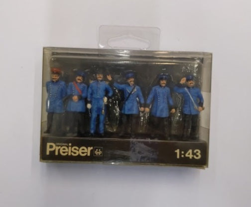 Preiser 65302 O 1900's Bavarian Railway Personnel Figures (Set of 6)