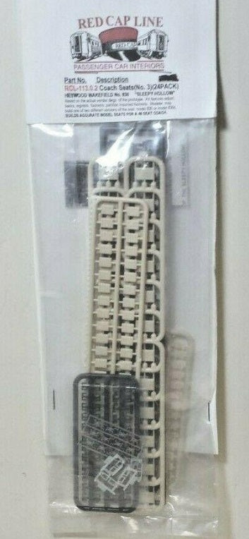Red Cap Line RCL-113.0.2 HO Coach Seat No.3 (Pack of 24)