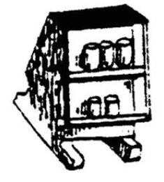 Scale Structures 2424 HO Single Sided Oil Can Display Rack (Pack of 3)