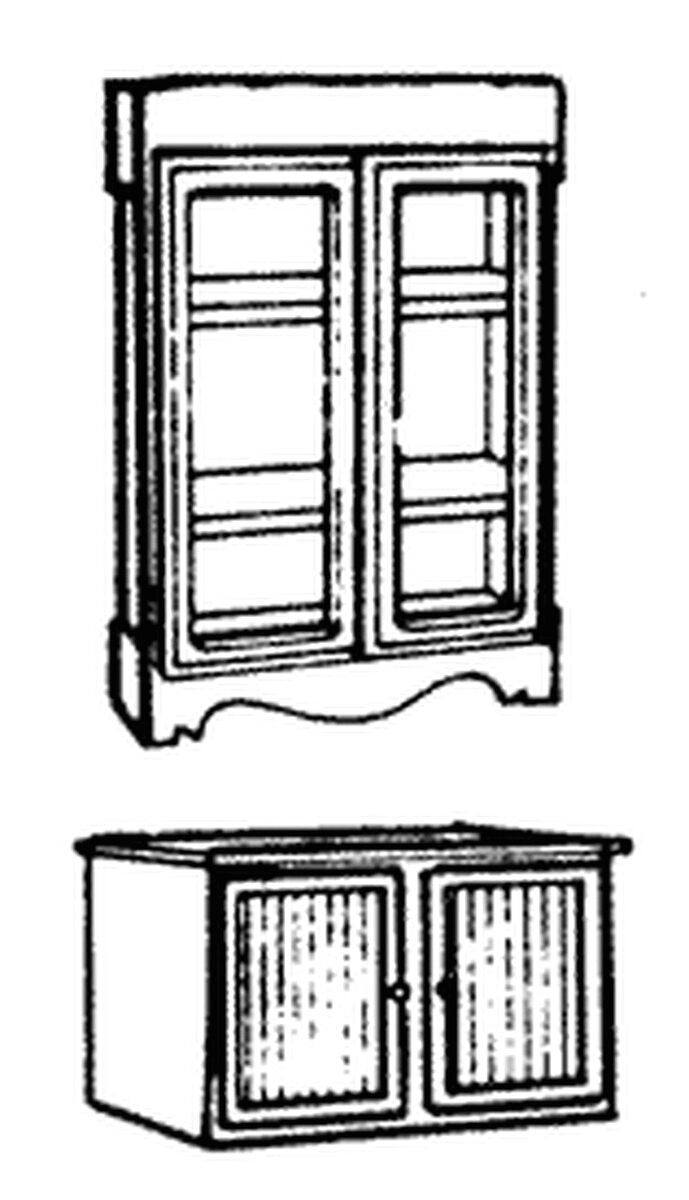 Scale Structures 5104 Flat Mount Kitchen Cabinet & Base