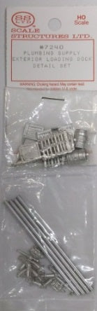 Scale Structures 7240 HO Scale Plumbing Supply Exterior Loading Dock Set