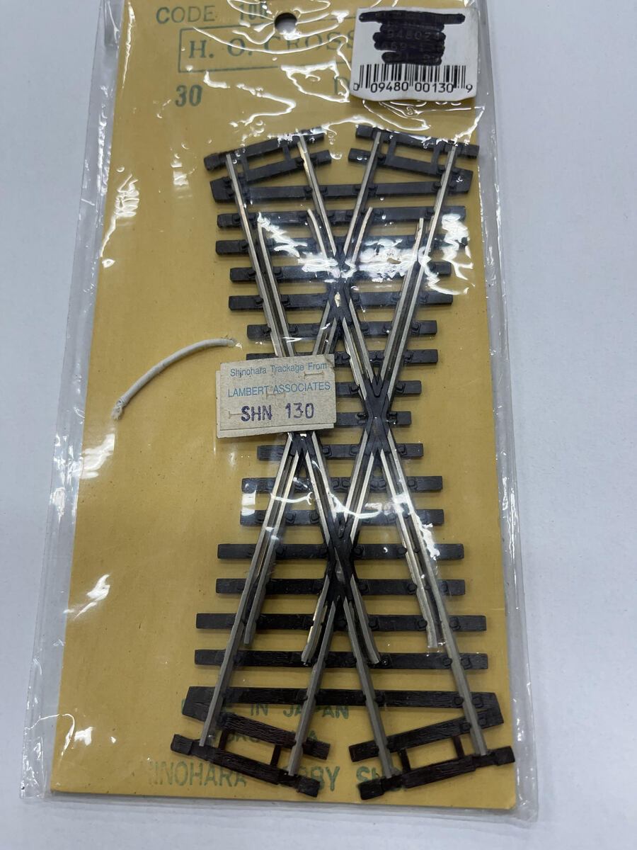 Shinohara Track 130 HO Code 100 Nickel Silver 30° Crossing Turnout Switch Track