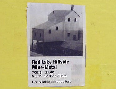Alpine Division Scale Models 6 HO Red Lake Hillside Mine Building Kit