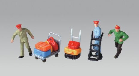 Vollmer 2245 HO Porters with Luggage Figure set