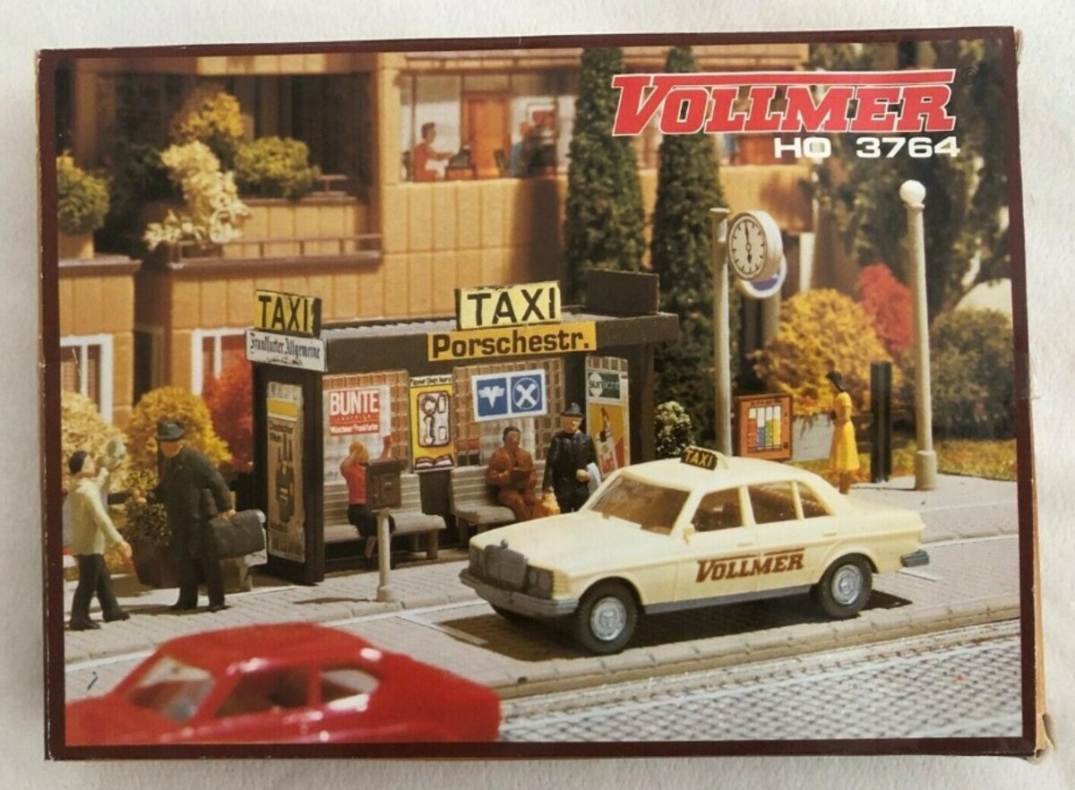 Vollmer 3764 HO Taxi Stand W/Taxi Kit