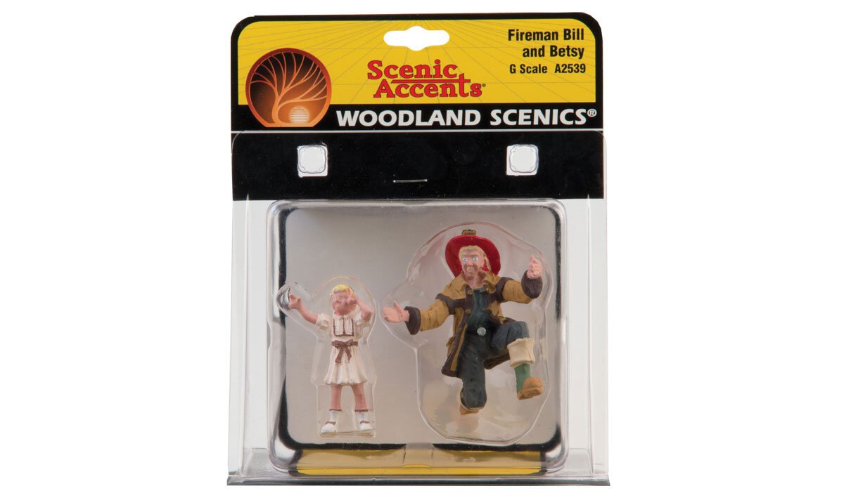 Woodland Scenics A2539 G Scenic Accents Fireman Bill & Betsy Figure