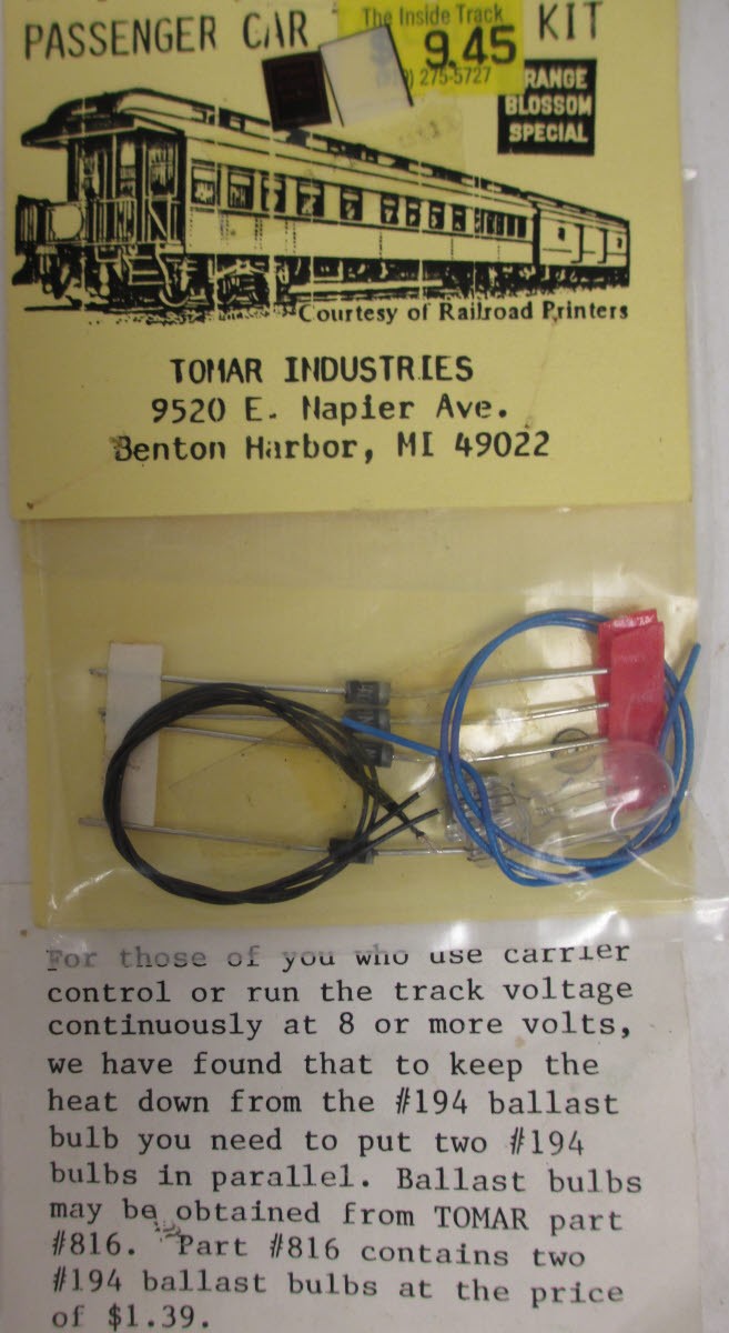 Tomar Industries 363 HO Seaboard Air Line Lighted Drumhead Kit