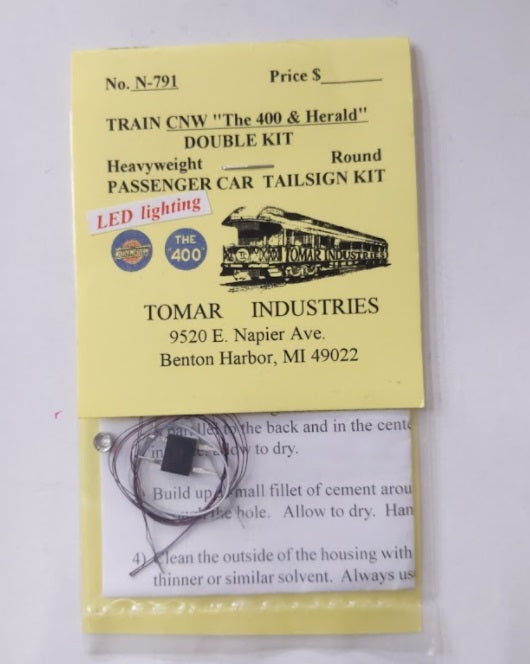 Tomar Industries 791 Train CNW "The 400 & Herald" Double Kit