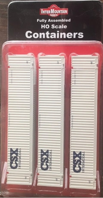 InterMountain 30553-03 HO CSX 48' Jindo Corrugated Container (Pack of 3)