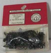 InterMountain 40007 HO Fully Operating Black Coupler (Pack of 25)