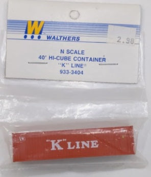 Walthers 933-3404 N K-Line 40' Hi-Cube Container
