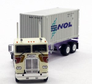 Athearn 92127 HO NOL COE w/Chassis & 20' Container #1 - RTR