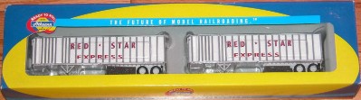 Athearn 70952 HO Red Star 40' Exterior Post Trailer #2 - RTR (Pack of 2)