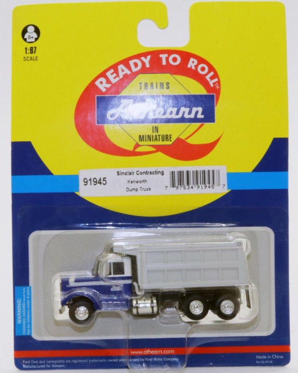 Athearn 91945 HO Sinclair Contracting Kenworth Dump Truck