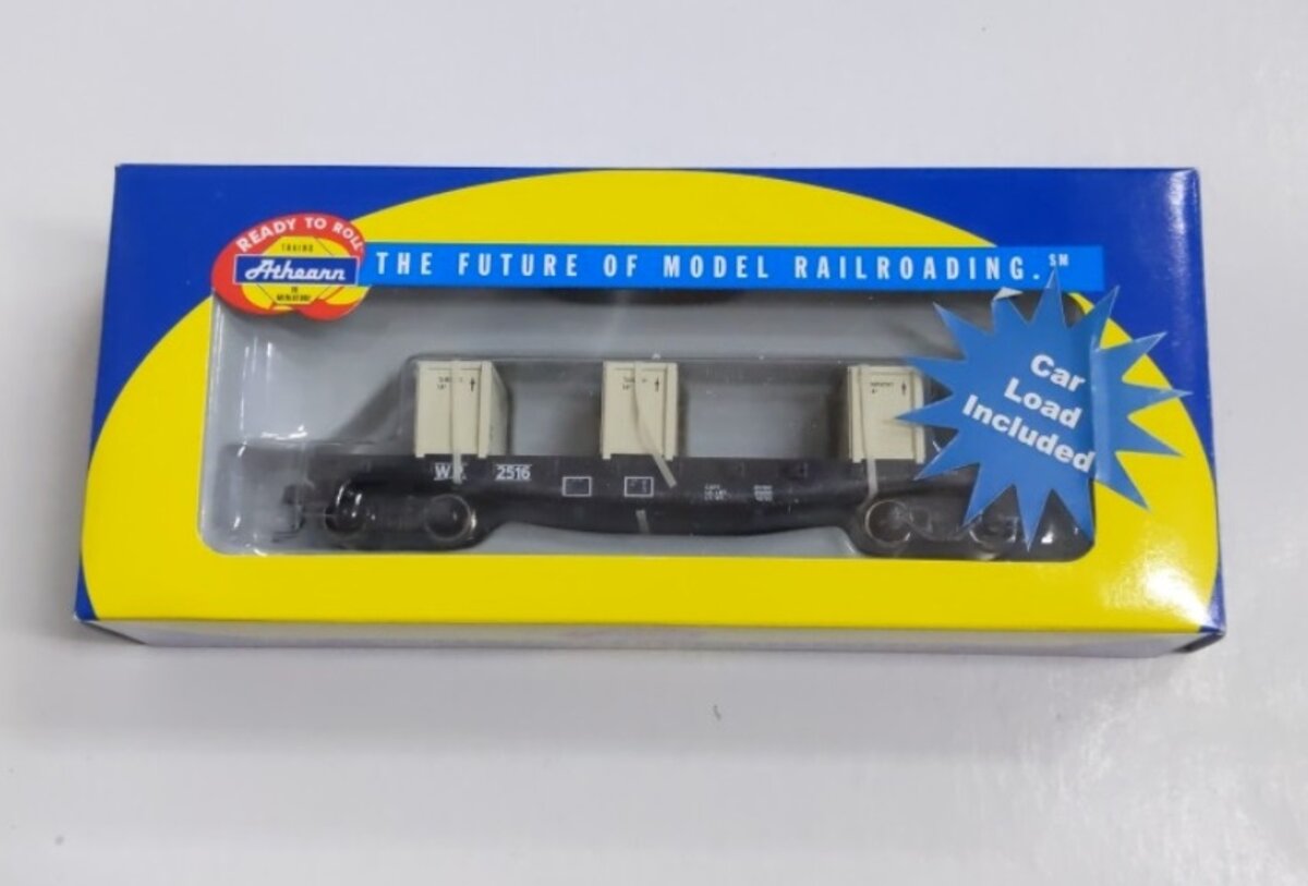 Athearn 92216 HO Western Pacific 40'''' Flatcar w/Crates #2516