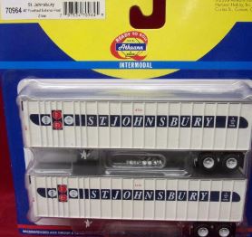 Athearn 70964 HO St Johnsbury 40' Exterior Post Trailer - RTR (Pack of 2)