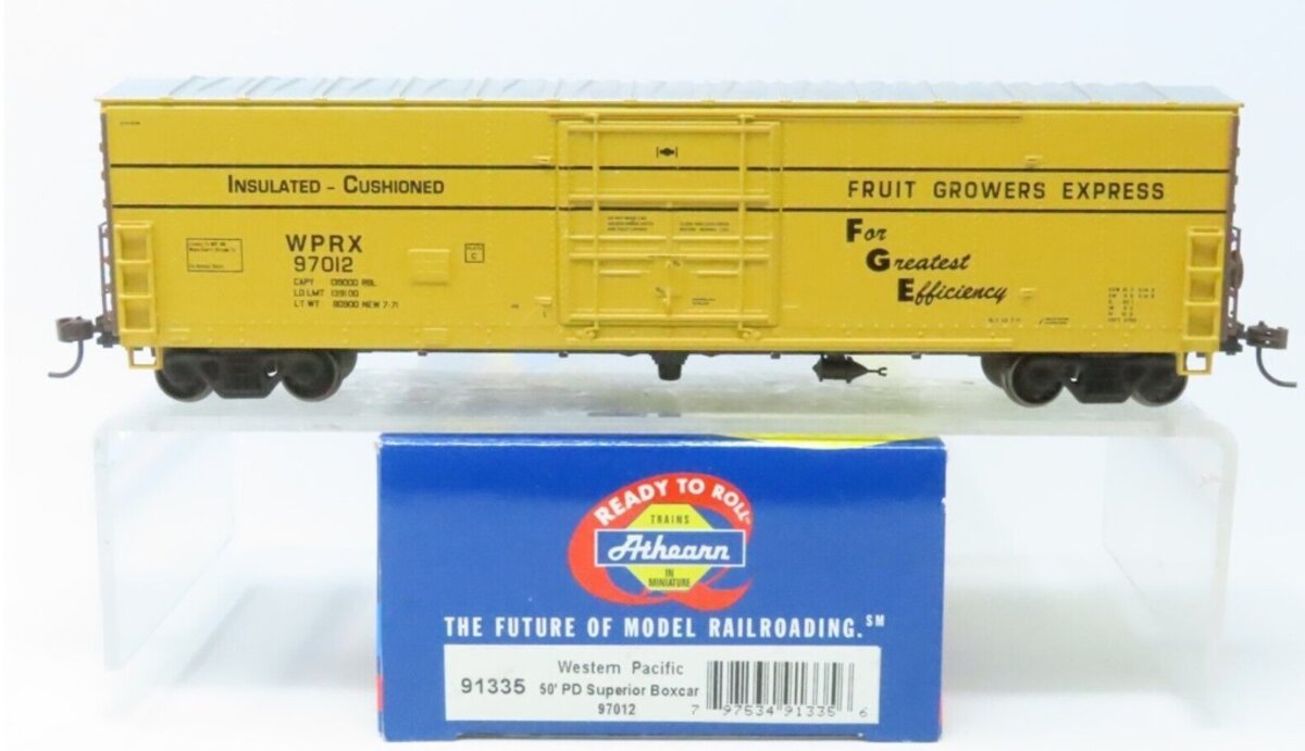 Athearn 91335 HO Western Pacific RTR 50' Superior Door Box Car #97012