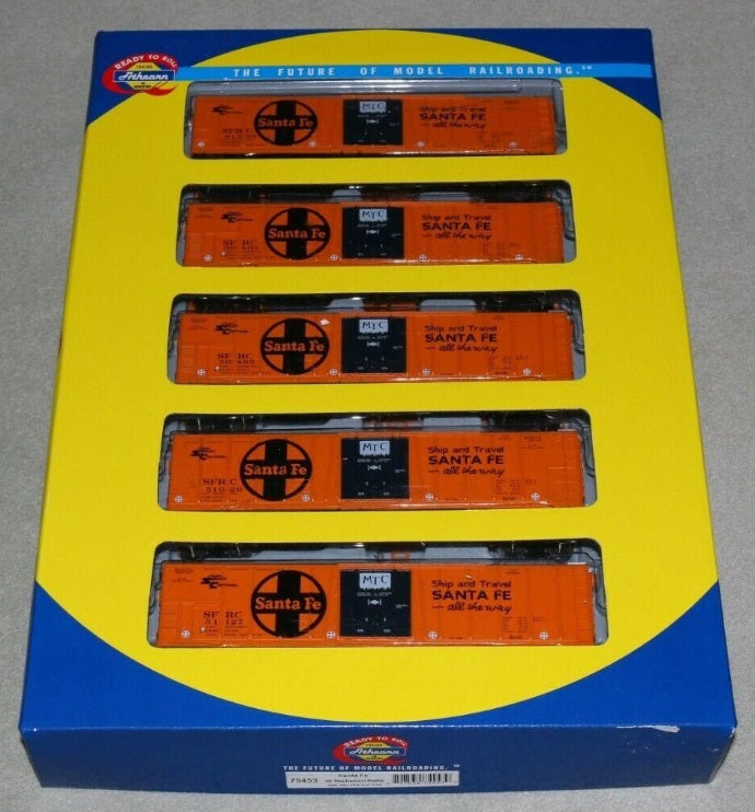 Athearn 75453 HO Santa Fe RTR 50' Mechanical Reefer (Set of 5)