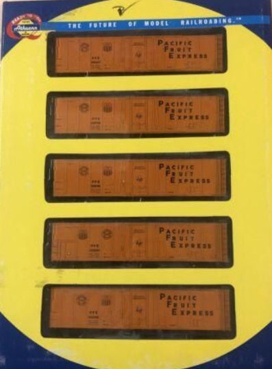 Athearn 75459 HO Pacific Fruit Express 50' Mechanical Reefer - RTR (Set of 5)