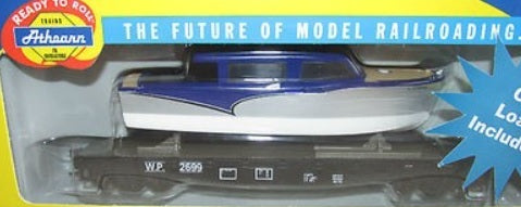 Athearn 96324 HO Western Pacific RTR 40' Flat With Boat  # 2699