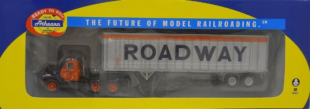 Athearn 28015 HO Roadway Mack B W/40' Exterior Post Trailer