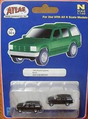 Atlas 60000043 N Scale Black 1993 Ford Explorer (Pack of 2)